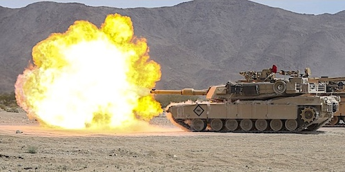 M1 Abrams firing