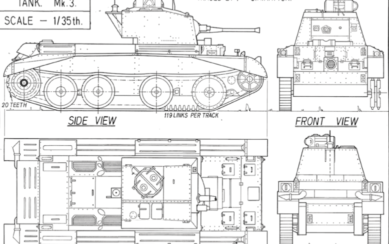 A13 Cruiser plans 1/35 scale